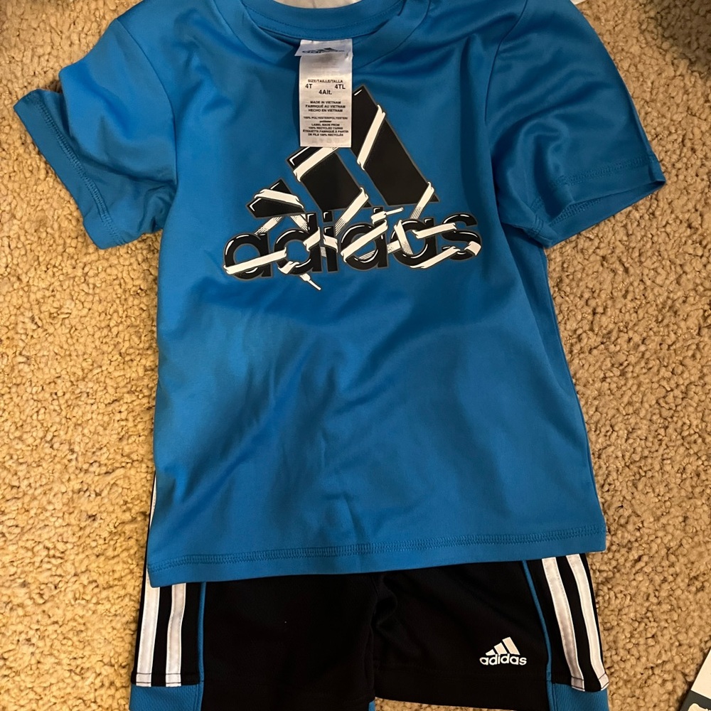 Adidas Blue Graphic T-Shirt for Kids